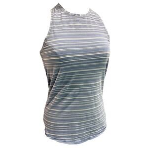 Size 4 LuluLemon Womens Tied Up Tank in Blue Tempest Stripe